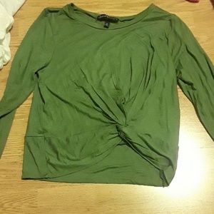 Green long-sleeve shirt